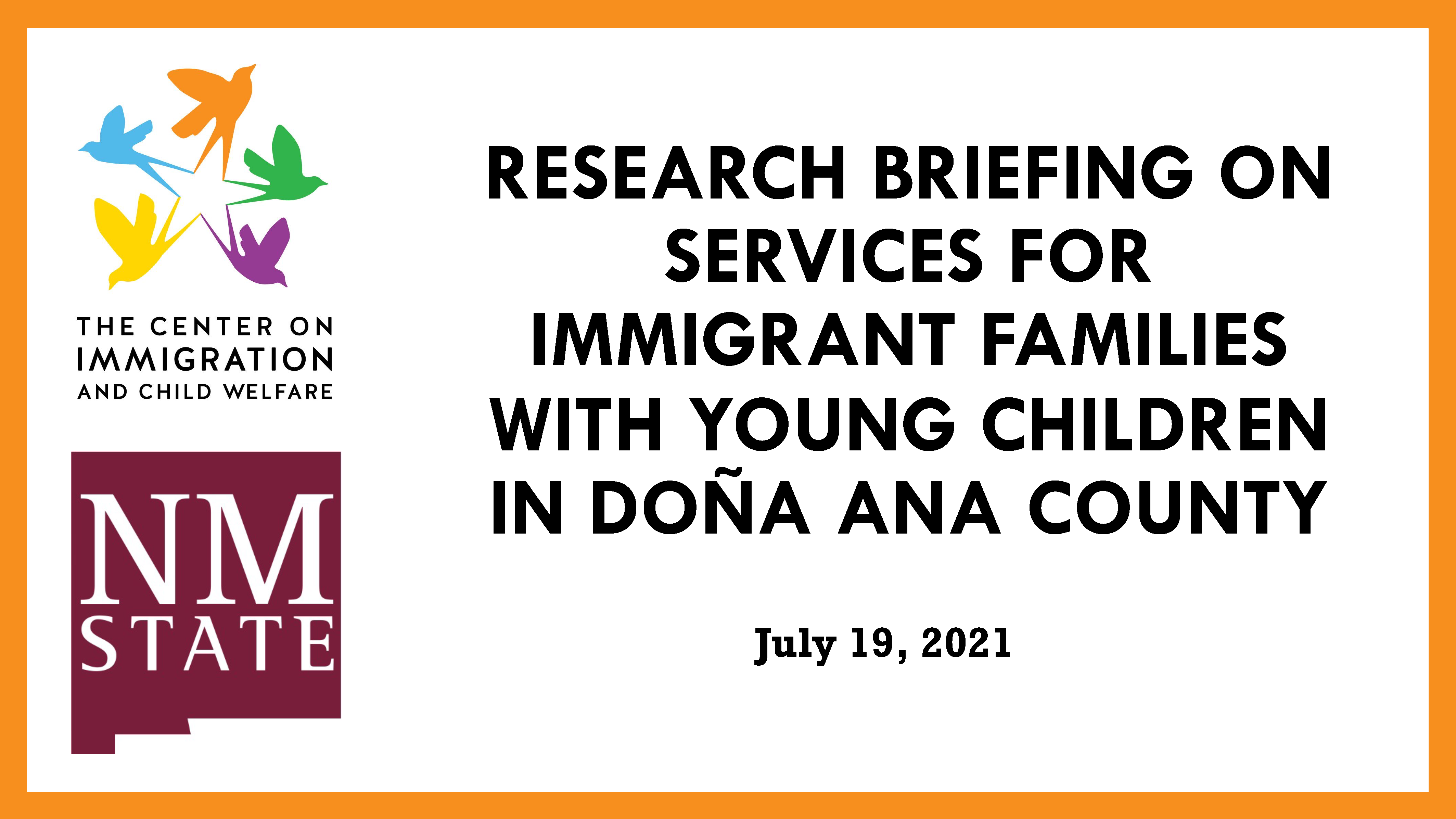 Research Brief on Services for Immigrant Families with Young Children